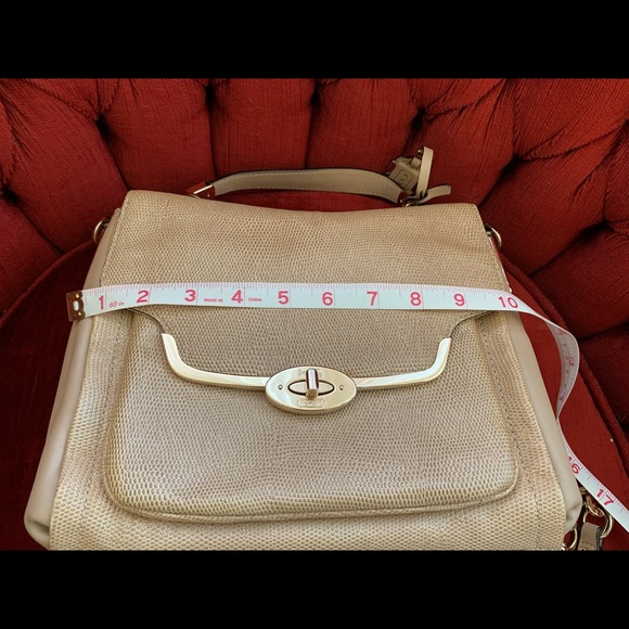 Coach Madison embossed lizard satchel - Picture 5 of 6